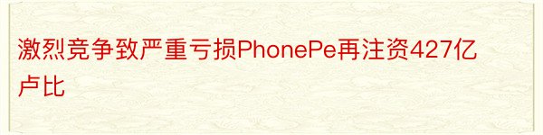 激烈竞争致严重亏损PhonePe再注资427亿卢比